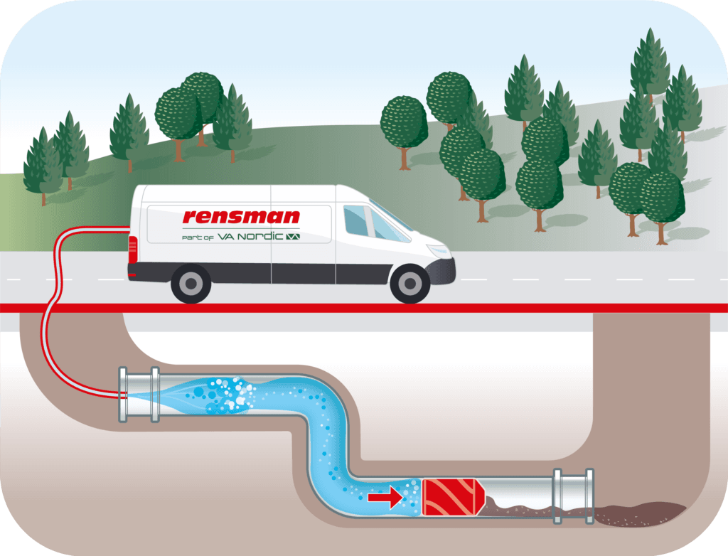 Polly-pigrensning av ledning