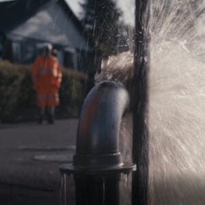 Luft- och vattenspolning av ledning